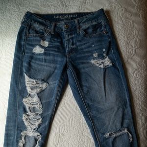 Distressed American Eagle Boyfriend Jeans